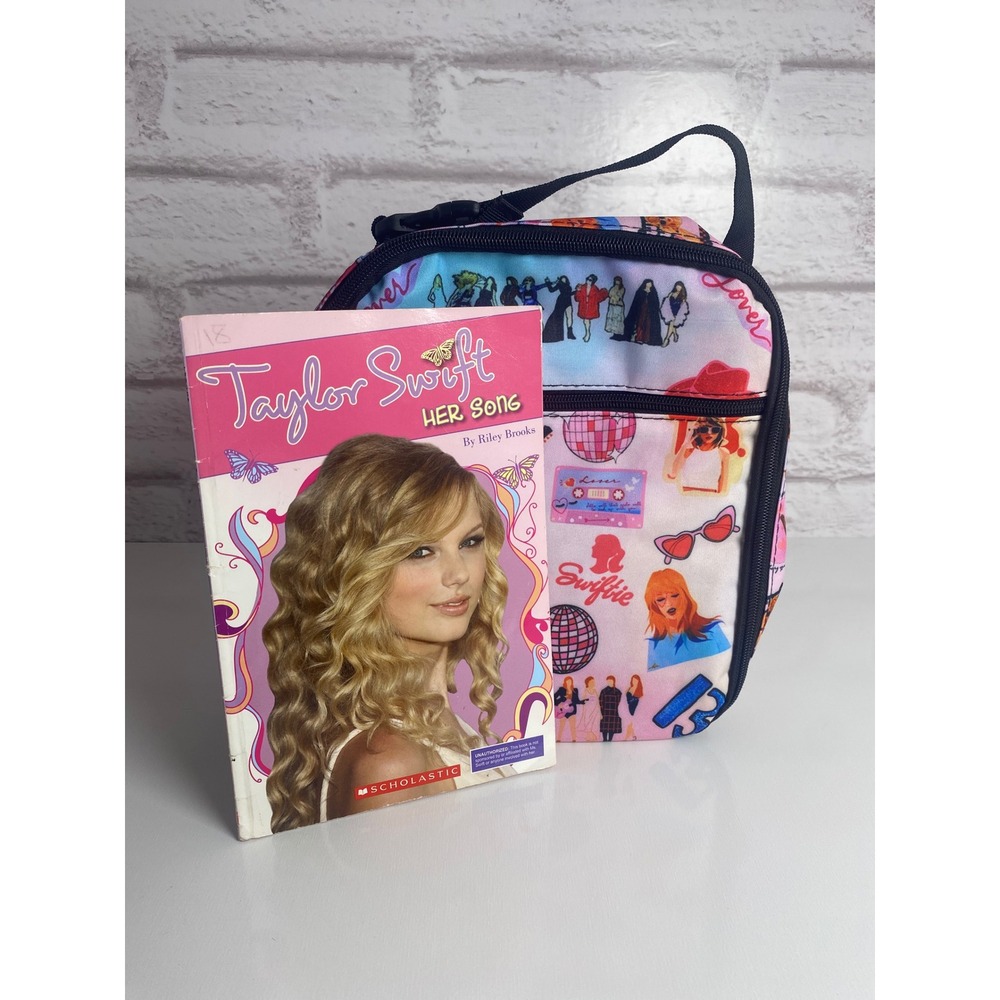 Taylor Swift Her Song Scholastic Book and Swiftie Eras Insulated Lunch Bag Set